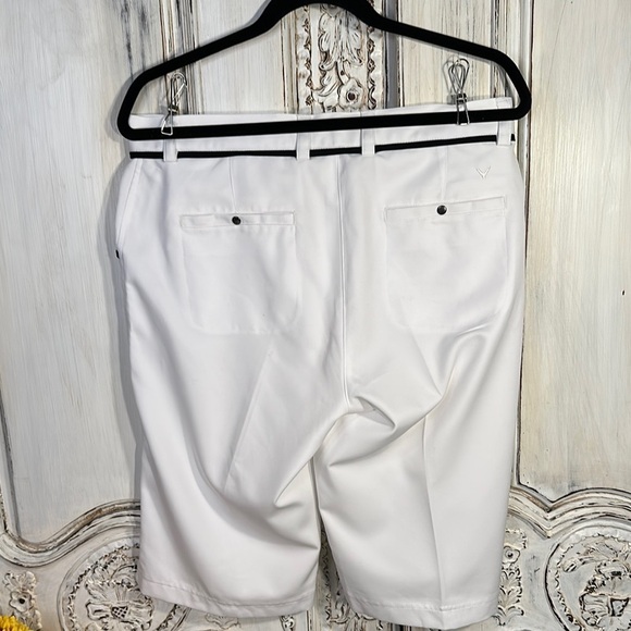 Callaway Women's White with Black Trim Long Line Golf Shorts - Picture 6 of 8